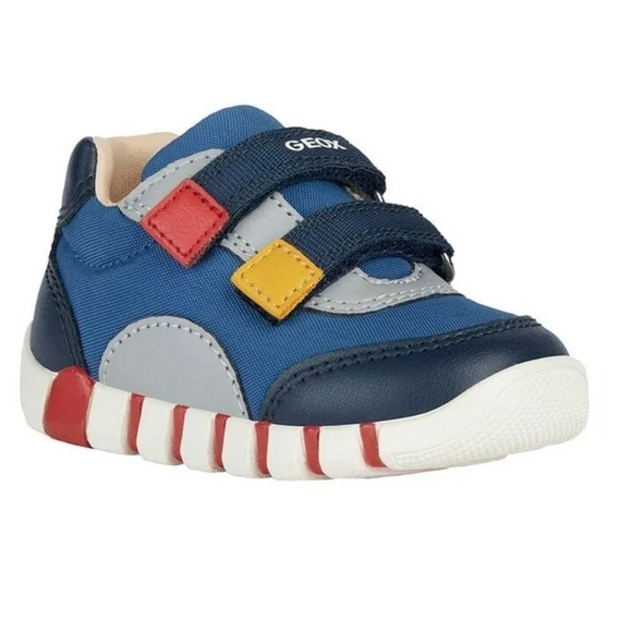 Geox Lepidoo Blue and Red Sneakers Aesthetic Sporty Design-Size 8 - Picture 1 of 13